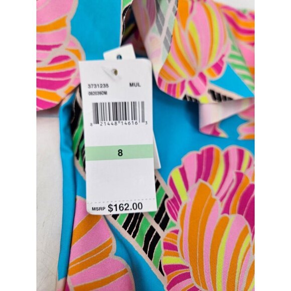 New Trina Turk Poppy Off Shoulder Swimsuit Womens 8 Ruffle One Piece Floral - Picture 3 of 9